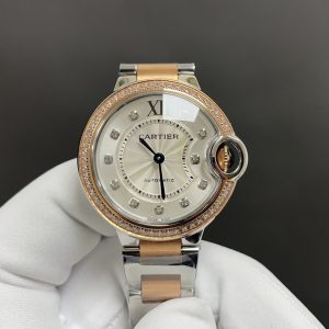 Cartier Ballon Bleu Rose Diamond Bezel 33mm Self-Winding Mechanical Movement Premium Quality Actual Photos Before Shipping ✈️